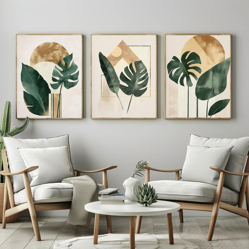 framed botanical wall print