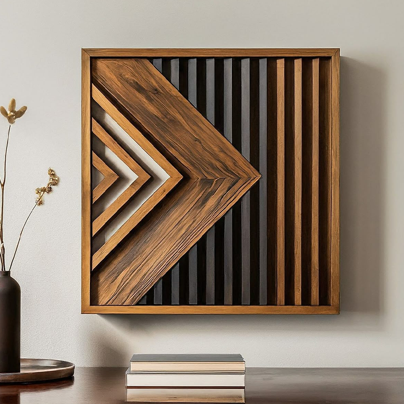 Textured Wooden Wall Panel