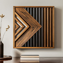 Textured Wooden Wall Panel